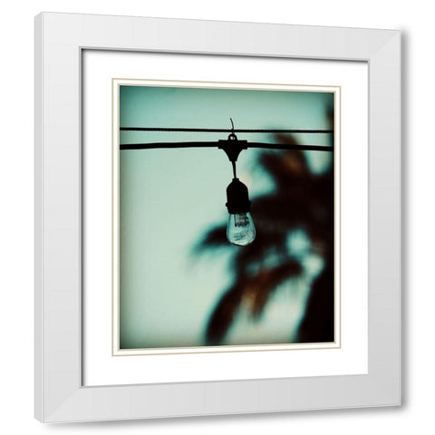 Twinkle Light White Modern Wood Framed Art Print with Double Matting by Singleton, Ashley