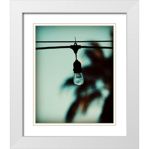 Twinkle Light White Modern Wood Framed Art Print with Double Matting by Singleton, Ashley
