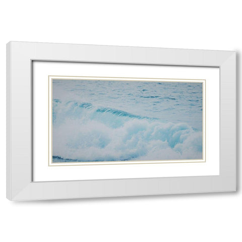 Wave White Modern Wood Framed Art Print with Double Matting by Singleton, Ashley