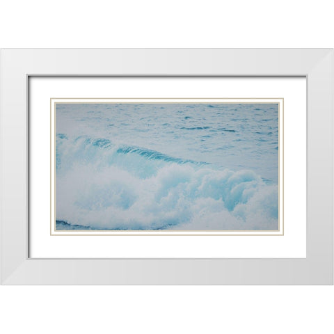 Wave White Modern Wood Framed Art Print with Double Matting by Singleton, Ashley
