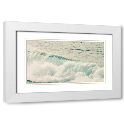 Wave II White Modern Wood Framed Art Print with Double Matting by Singleton, Ashley