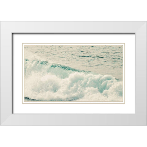 Wave II White Modern Wood Framed Art Print with Double Matting by Singleton, Ashley