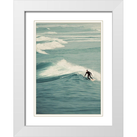Surfer III White Modern Wood Framed Art Print with Double Matting by Singleton, Ashley