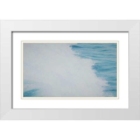 Wave III White Modern Wood Framed Art Print with Double Matting by Singleton, Ashley
