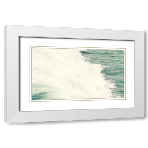 Wave IV White Modern Wood Framed Art Print with Double Matting by Singleton, Ashley