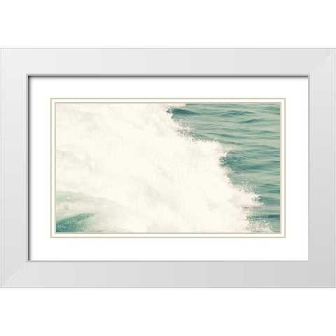 Wave IV White Modern Wood Framed Art Print with Double Matting by Singleton, Ashley