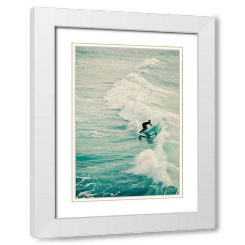 Surfer IV White Modern Wood Framed Art Print with Double Matting by Singleton, Ashley