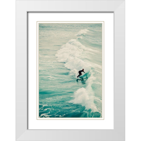 Surfer IV White Modern Wood Framed Art Print with Double Matting by Singleton, Ashley