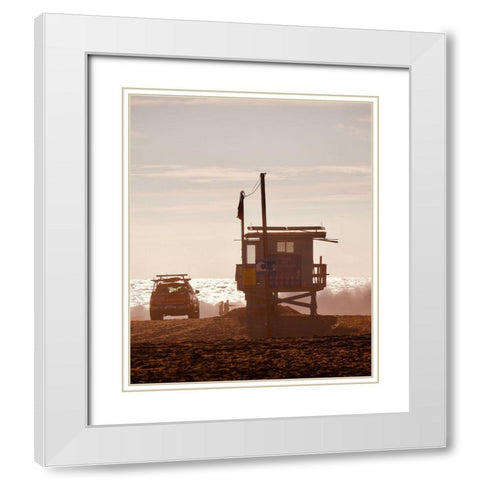 Guard Shack White Modern Wood Framed Art Print with Double Matting by Singleton, Ashley
