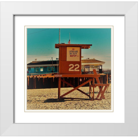 Guard Shack 22 White Modern Wood Framed Art Print with Double Matting by Singleton, Ashley