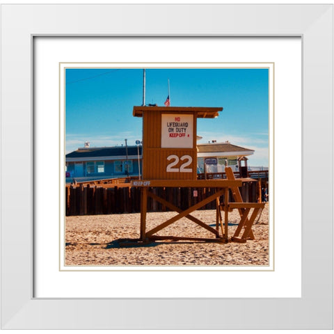 Guard Shack 22 II White Modern Wood Framed Art Print with Double Matting by Singleton, Ashley