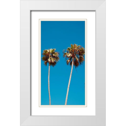Palm Trees III White Modern Wood Framed Art Print with Double Matting by Singleton, Ashley