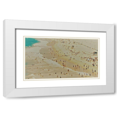 Beach I White Modern Wood Framed Art Print with Double Matting by Singleton, Ashley