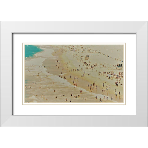 Beach I White Modern Wood Framed Art Print with Double Matting by Singleton, Ashley