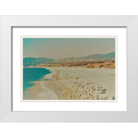 Beach II White Modern Wood Framed Art Print with Double Matting by Singleton, Ashley