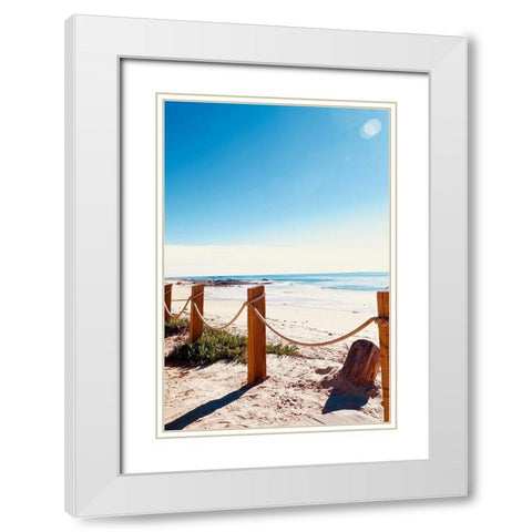 Fence Posts White Modern Wood Framed Art Print with Double Matting by Singleton, Ashley