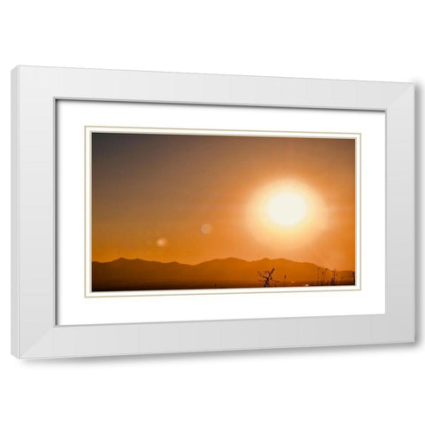 Desertscape White Modern Wood Framed Art Print with Double Matting by Singleton, Ashley