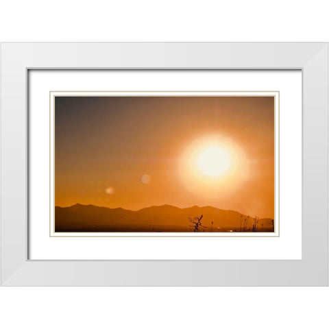 Desertscape White Modern Wood Framed Art Print with Double Matting by Singleton, Ashley