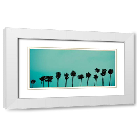 Palms in Color White Modern Wood Framed Art Print with Double Matting by Singleton, Ashley