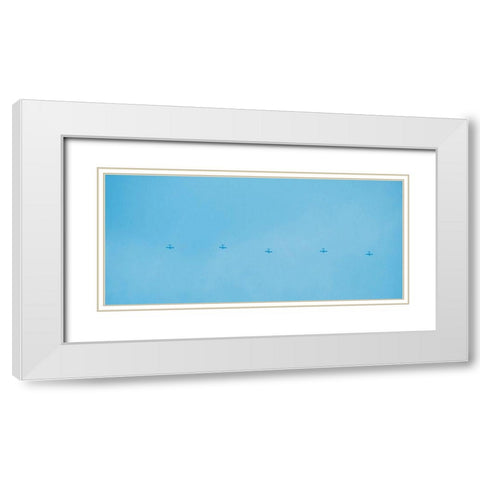 Planes White Modern Wood Framed Art Print with Double Matting by Singleton, Ashley