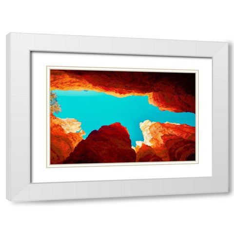 Skyward White Modern Wood Framed Art Print with Double Matting by Singleton, Ashley