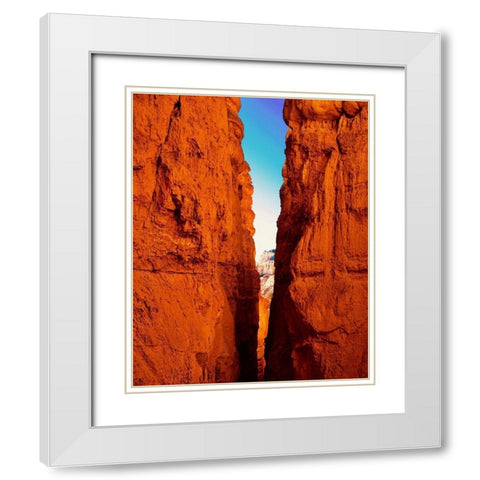 Juxtaposing Colors White Modern Wood Framed Art Print with Double Matting by Singleton, Ashley