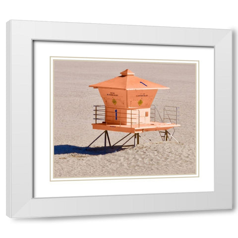 Orange Life White Modern Wood Framed Art Print with Double Matting by Singleton, Ashley
