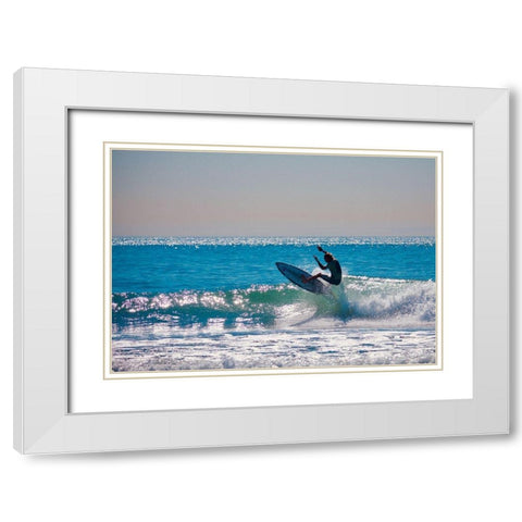 Hang Ten White Modern Wood Framed Art Print with Double Matting by Singleton, Ashley