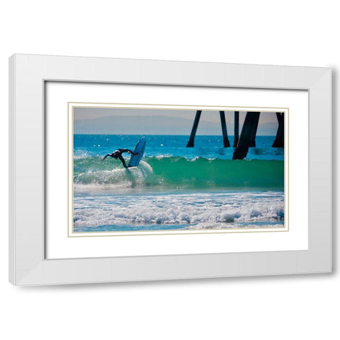 Hang Eleven White Modern Wood Framed Art Print with Double Matting by Singleton, Ashley