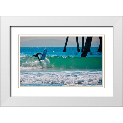 Hang Eleven White Modern Wood Framed Art Print with Double Matting by Singleton, Ashley