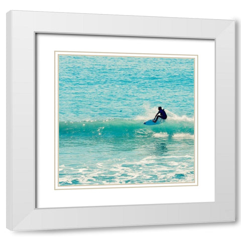 Hang Twelve White Modern Wood Framed Art Print with Double Matting by Singleton, Ashley