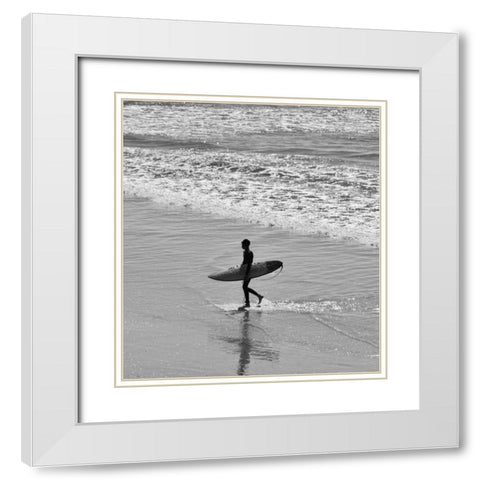 Endless Surfer II White Modern Wood Framed Art Print with Double Matting by Singleton, Ashley