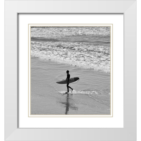 Endless Surfer II White Modern Wood Framed Art Print with Double Matting by Singleton, Ashley