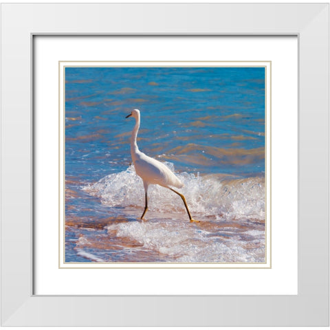 Toe Dipper White Modern Wood Framed Art Print with Double Matting by Singleton, Ashley