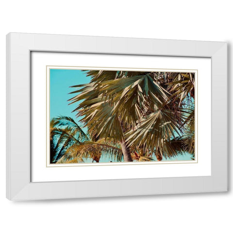 Leaves White Modern Wood Framed Art Print with Double Matting by Singleton, Ashley