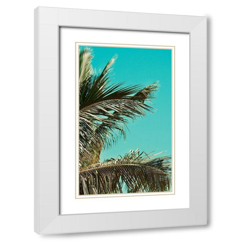 Leaves II White Modern Wood Framed Art Print with Double Matting by Singleton, Ashley