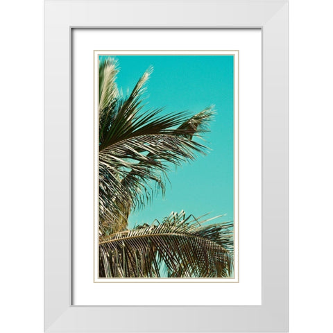 Leaves II White Modern Wood Framed Art Print with Double Matting by Singleton, Ashley