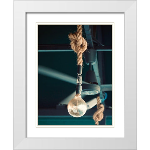 Bulb White Modern Wood Framed Art Print with Double Matting by Singleton, Ashley