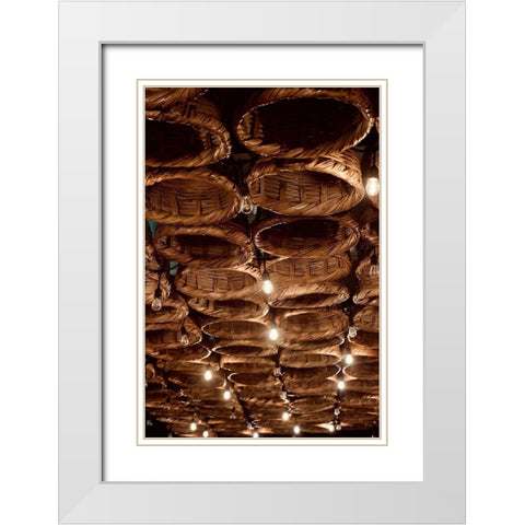 Bulbs and Baskets White Modern Wood Framed Art Print with Double Matting by Singleton, Ashley
