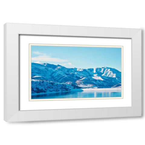 Winter Lake II White Modern Wood Framed Art Print with Double Matting by Singleton, Ashley