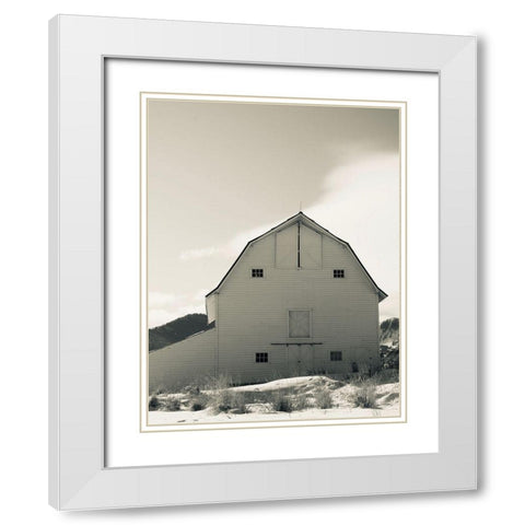 Winter Barn III White Modern Wood Framed Art Print with Double Matting by Singleton, Ashley