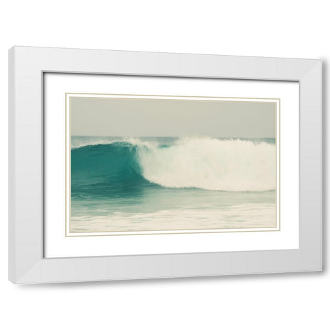 Wave White Modern Wood Framed Art Print with Double Matting by Singleton, Ashley