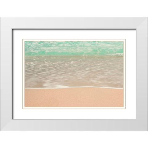 Sea Green White Modern Wood Framed Art Print with Double Matting by Singleton, Ashley