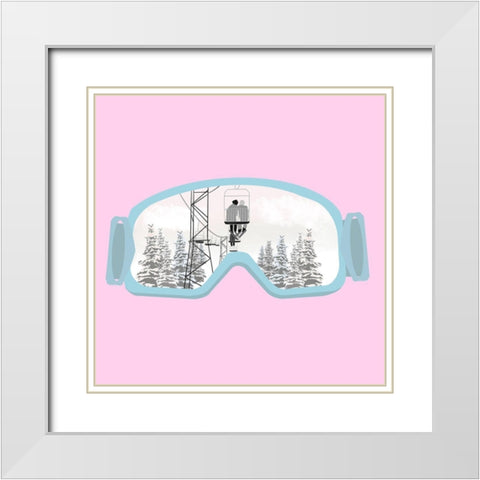 Goggles White Modern Wood Framed Art Print with Double Matting by Singleton, Ashley