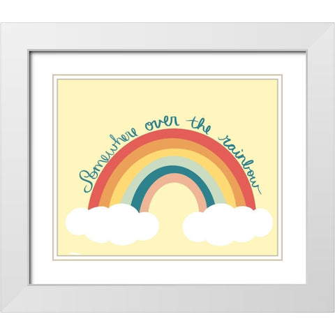 Rainbow White Modern Wood Framed Art Print with Double Matting by Singleton, Ashley