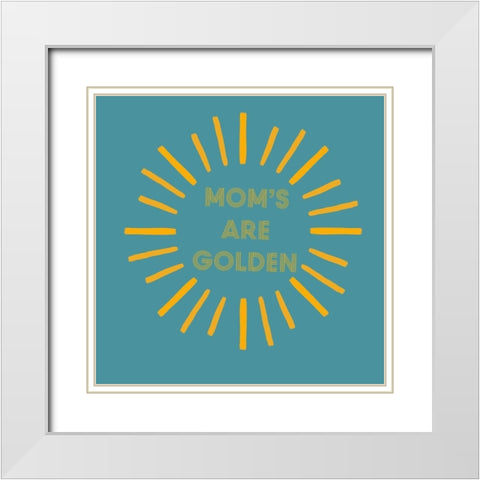 Golden White Modern Wood Framed Art Print with Double Matting by Singleton, Ashley