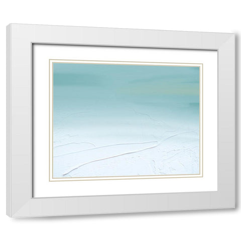 Blue White Modern Wood Framed Art Print with Double Matting by Singleton, Ashley