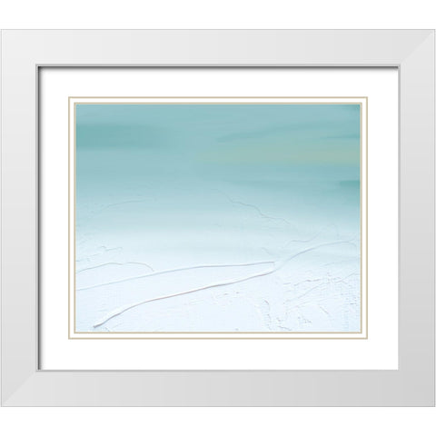 Blue White Modern Wood Framed Art Print with Double Matting by Singleton, Ashley
