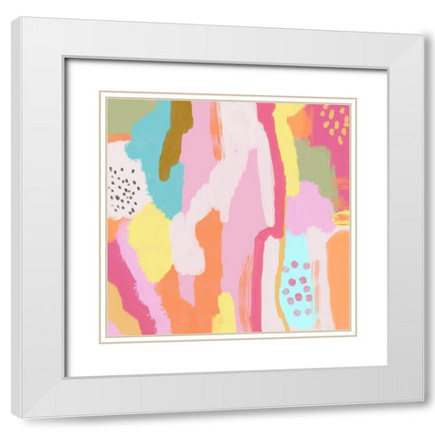 Whimsy I White Modern Wood Framed Art Print with Double Matting by Singleton, Ashley