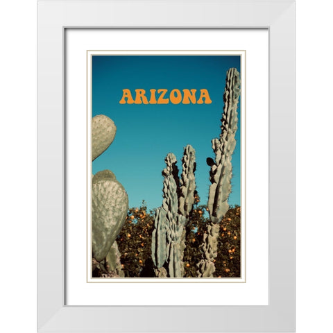 Arizona White Modern Wood Framed Art Print with Double Matting by Singleton, Ashley
